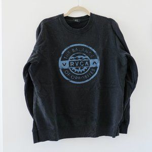 RVCA Men's Black Graphic Crewneck (M)